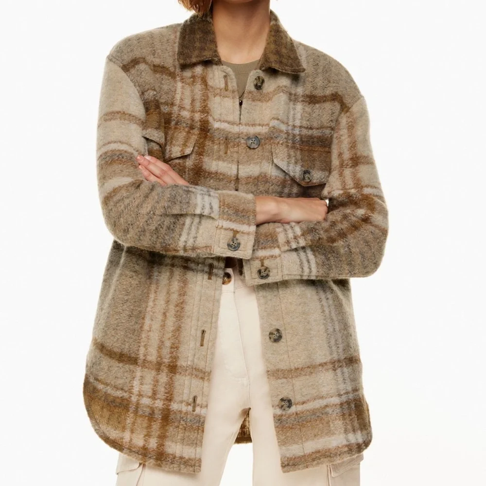 SOLD 〰️ LIKE NEW Aritzia Wilfred Free Ganna Shirt Jacket - Picture 1 of 13